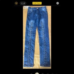 Lace Up Jeans